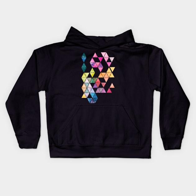 Triangles Kids Hoodie by AMDesigns